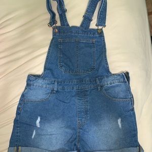 Forever 21 Blue Denim Overalls Size 30